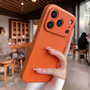 other | Luxury Matte Leather Texture Phone Case For iPhone 17 16 15 14 13 12 11 Pro Max Air Lens Protection Shockproof Bumper Back Cover