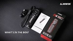 AIMWIN EI4 3000LM USB-C Rechargeable Torch Light LED Flashlight Ultra Slim EDC Pocket Torch 300m Long Beam IP54 Water Resistant Dual Tail Switch for Camping Emergency