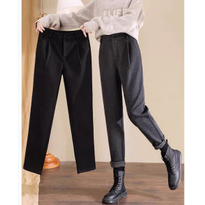 Thickening French Design High Waist Harem Wool Pants