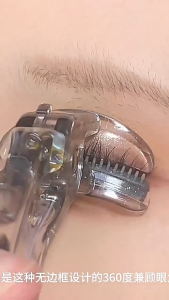 ที่ดัดขนตาพลาสติกแบบมุมกว้างที่ดัดขนตาเครื่องสำอางที่หนีบขนตาเครื่องมือยกขนตาหวี