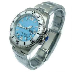 41mm mens watch China NH35 automatic mechanical movement diving mens watch sapphire glass stainless steel watch 316L strap