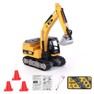 1/64 Mini Alloy Forklift Excavator RC Car APP 2.4G Remote Control Engineer Vehicle Toys for Boys Adults Childrens Day Gifts