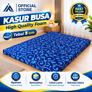 Kasur Busa Premium Tebal 5 cm Kualitas Super Awet Bergaransi Nyaman Medium