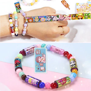 สติกเกอร์สร้างสรรค์สร้อยข้อมือ DIY การ์ตูน Stickirolls ตลกเครื่องเขียน Stick ม้วนเด็กของเล่นเด็กนักเรียนของขวัญ