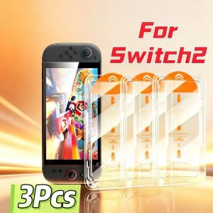 3Pcs HD Anti Scratch Screen Protector for Switch2 7.9in Tempered Glass No Dust No Bubbles Easy Install Kit