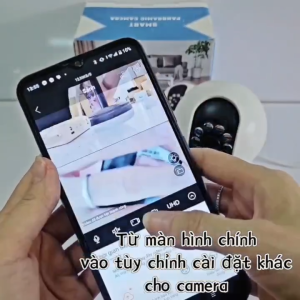 Camera trong nhà iCSee Q24-XM - 2 mắt 2 khung hình - Đàm thoại hai chiều- Báo động âm thanh ánh sáng-  Nhận diện con người- Cảnh báo chuyển động- Độ phân giải Full HD