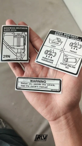 STIKER DOP AKI YAMAHA RX KING 29N - EMBLEM STICKER SARINGAN UDARA DAN SELANG ACCU COVER AKI RXK