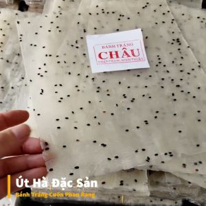Bánh Tráng Mè Đen Phan Rang Sấp 1Kg Bánh Tráng Gạo Ninh Thuận Dẻo Ngon Không Dính - Út Hà Đặc Sản
