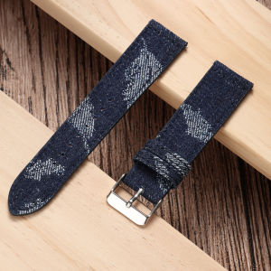 Black Blue Denim Nylon Sailcloth Watch Band 20mm 22mm Watchstrap Universal Men Women Quick Release Leather Watch Fashion Straps