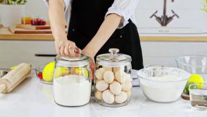 Multifunctional airtight 10l big glass jars container with lid cover transparent kitchen canisters jars