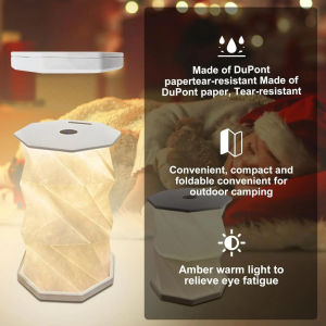 Creative Foldable LED Night Lamp Portable Touch Control Table Light Gift for Bedroom Reading Home Decor