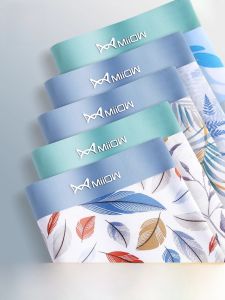 Quần lót MiiOW cho nam làm bằng modal pha cotton cạp vừa thoáng khí in họa tiết