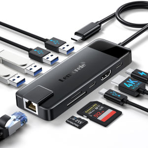 Lemorele TC93 USB C 3.0 Hub Type-C to 4K HDMI USB Hub 3.0 adapter RJ45 PD 100W Docking station for windows MacOS Laptop lenovo