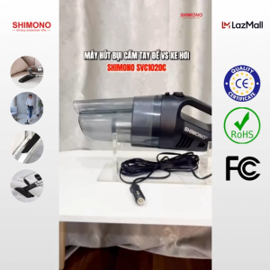 Máy Hút Bụi Xe Hơi SHIMONO SVC-1020C Đầu Lọc Bằng Thép Không Gỉ Lực Hút Mạnh 2 Đầu Hút Lọc HEPA