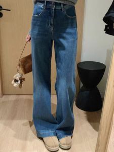 Spring 2025 plus Size Slim Fit Wide Leg Jeans Womens plus Size Loose Long Pants Straight Cut Fashionable plus Size Denim