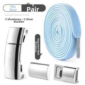 No Tie Adjustable Magnetic Snap Lock Shoe Lace Thick