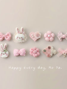 Cute Cartoon Rabbit Bow Hair Clips Sweat Control Clips