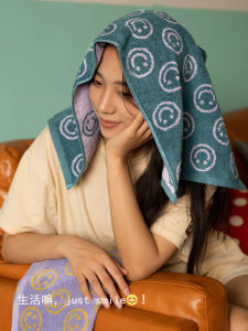 Smiley Face Face Towel Cotton Vintage Face Washing Face Towel Shampoo Couple Soft Home Bathroom High Quality