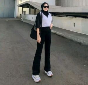 BIG SIZE CELANA HIGH WAIST KULOT RAWIS JEANS WANITA/CELANA JEANS HIGH WAIST WANITA PREMIUM QUALITY