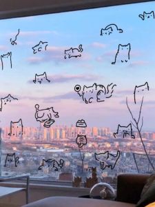 Đáng Yêu Hình Mèo Dán Tường Sáng Tạo Cửa Hàng Thú Cưng Mèo Cafe Sofa Phòng Ngủ Nền Trang Trí Pvc Chống Thấm Nước Decal Dán Tường