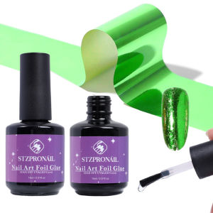 1/2pcs 15ml Transfer Foil Gel Nail Polish Set Starry Paper Decal Adhesive Gel Varnish DIY Nail Design Foil Glue Manicure Tool