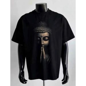 FLICBS | Buddha Pattern Chinese Style T-Shirt Short Sleeve Cotton