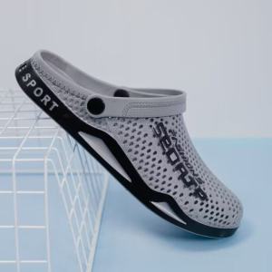 Mens Summer Versatile Slip-On Shoes Home Bathroom Anti-Slip Indoor Outdoor Sandals Breathable Leather Upgraded Version