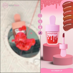 MINIPINK Ice Cream Lip Tint Matte & Liquid Cheek Lipstick Liptint Moisturizing Waterproof MP049