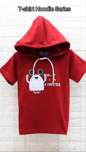 DECKS KIDS BAJU KAOS ANAK LAKI-LAKI HOODIE USIA 1-10 TAHUN MONSTER MAROON