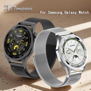 Magnetic Metal Strap for Samsung Galaxy Watch Fashionable Stainless Steel Business Watch Accessories Waterproof Comfortable Suitable for Multiple Occasions