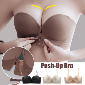 Push Up Fashion Girl Front Closure Chest Bra Soft Wireless Ladies Underwear