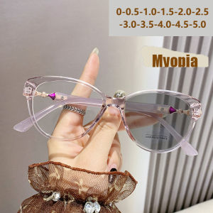 Anti-blue Light Makeup-free Slimming Color-changing Nearsightedness Correction Glasses 6019