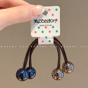 WENZHU | High Elasticity Hair Ties for Bun Hairstyle 2 Beads