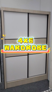 [FREE INSTALLATION] 4x6 Wardrobe | 4ft x 6ft Sliding Door Wardrobe | Multipurpose Cabinet | Bedroom Set | Storage Cabinet | Big Cupboard