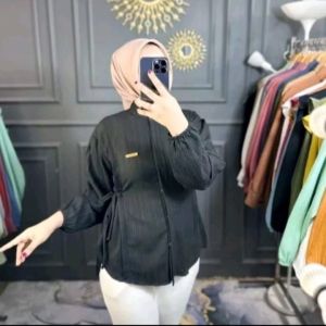 Kemeja Naura lady crush atasan wanita terbaru 2025 blouse wanita Korean style lengan panjang