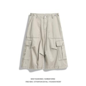Grace Rub | American Multi-pocket Casual Loose Shorts