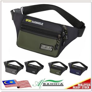 10R2 Al Sahhia Beg Pinggang Bahu Jinjing Silang Lelaki ( Sport XIU Exercise Pouch Waist Belt Jogging Phone Waist Chest Women Men Sling Bag )