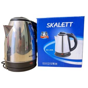 Skalett Stainless Steel 2L Electric Kettle – Fast Boiling Water Heater for Home & Kitchen