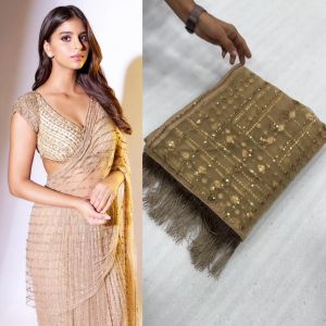 [DF-3432] BEAUTIFUL HEAVY SEQUNCE SAREES PARTY WEAR STYLE