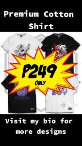 Slam Dunk Anime Inspired Cotton T-Shirt - Hanamichi Sakuragi Kaede Rukawa Designs - DPS Premium Quality Cotton T-Shirt
