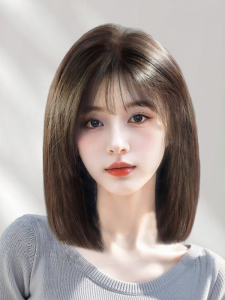 MENGSIQIAN | Lace Front True Human Hair Full Head Wig