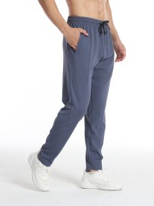 Lulu Mens Quick Dry Sport Pants Outdoor Leisure Fitness Running Loose Fit Spring Autumn Solid Color New Style Sportswear