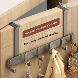 MOLIDA | Adjustable Wall-Mounted Door Hook No-Drill Installation Bathroom Storage