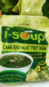 {SX tháng 12/2025} COMBO 4 Túi Canh Rau Ngót Thịt Bằm sấy thăng hoa