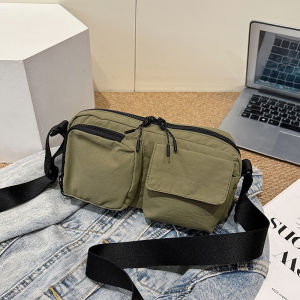 Lightweight Sport Bag 2025 Summer New Fashion Versatile Small Womens Bag Single Shoulder Slant Cross Handheld Nylon Waterproof Bag