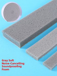 Grey Soft High Density Foam Sponge Sealing Strip Polyurethane Anti-collision Shock Absorption Buffer PU Tape Sound Insulation Cotton