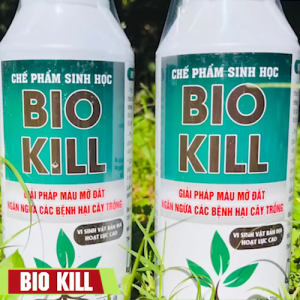 CHẾ PHẨM SINH HỌC BIO KILL. Giải Pháp Màu Mỡ Đất Ngăn Ngừa Cách Bệnh Hại Cây Trồng. Chai 1L