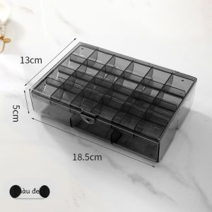 Dung Tích Lớn Di Động Hộp Bảo Quản Trang Sức 2023 Mới Thiết Kế Bông Tai Vòng Người Tổ Chức Nhựa Chia Ngăn Vòng Cổ Ốp Lưng