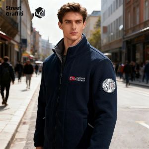 Áo Khoác Lông Cừu Nam Dày Dặn Ấm Áp Chống Gió Dáng Rộng Cỡ Lớn Thể Thao Ngoài Trời Có Khóa Kéo Áo Khoác Lông Cừu Thường Ngày Cho Mùa Thu Đông