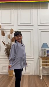 Nora kemeja remaja tanggung 7-12 tahun/Atasan model Korea remaja tanggung7-12 tahun/Atasan anak